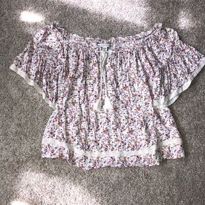AEO XS FLORAL BLOUSE